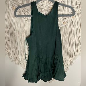 NWT green silky tank